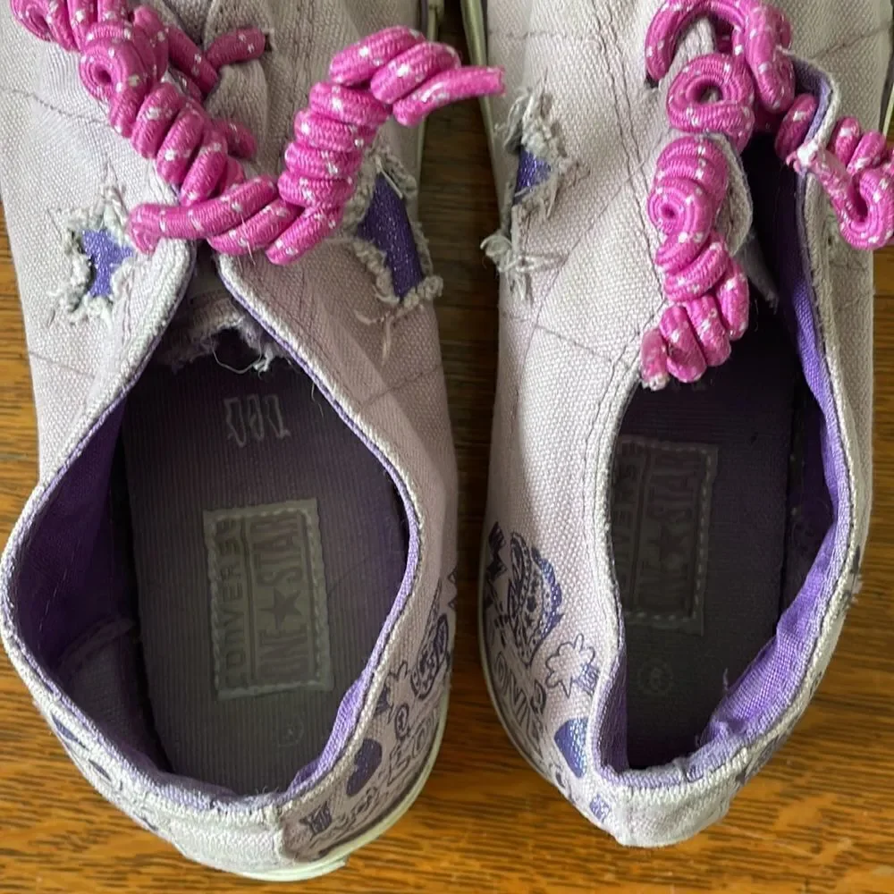 Converse All One Star Youth 3 Love and Peace Graffiti Low Top Shoe Size 6